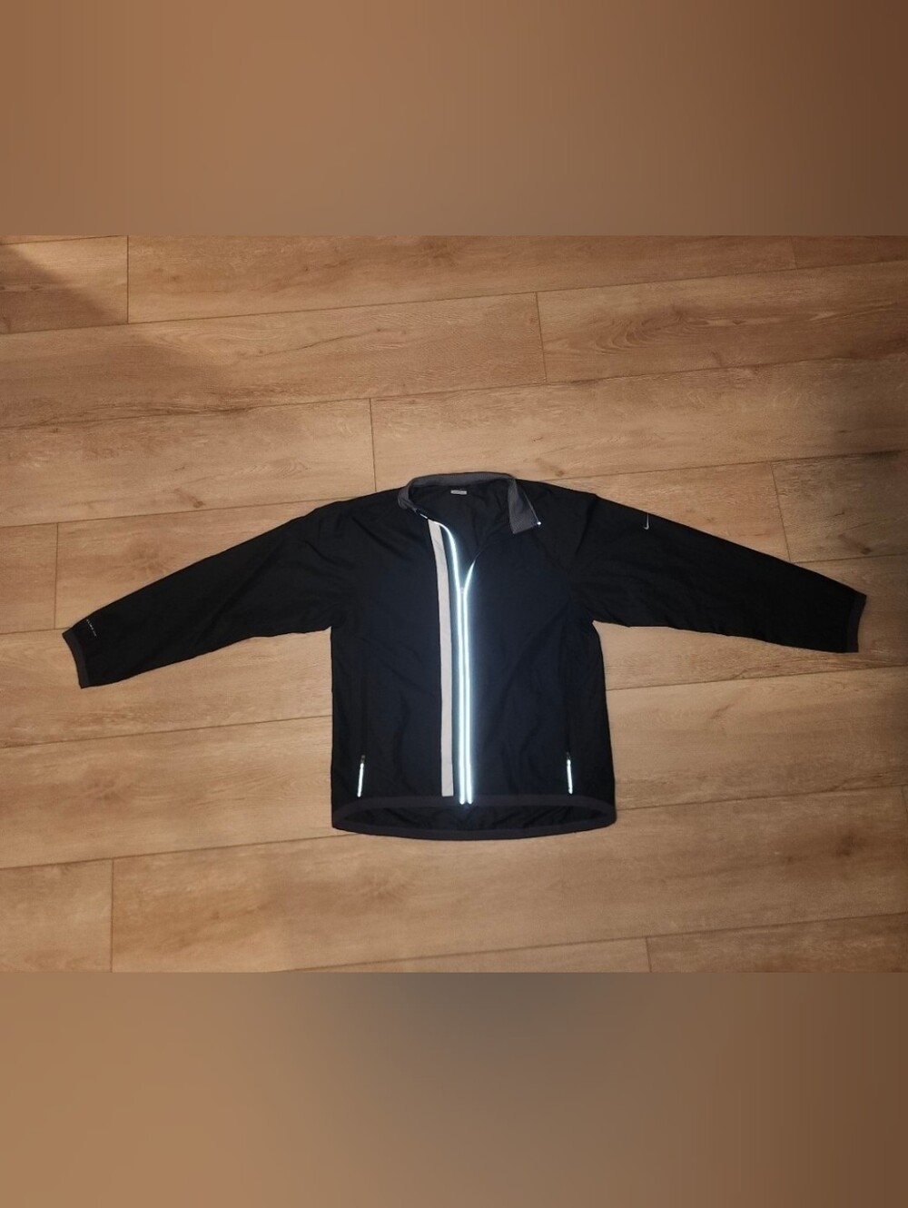 Vintage Y2K Style Nike Clima-Fit Reflective Windbreaker Jacket Men's Medium Good